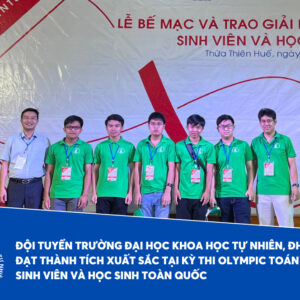 TEAM OF THE UNIVERSITY OF SCIENCE, VIET NAM NATIONAL UNIVERSITY HO CHI MINH CITY GET HIGH ACHIEVEMENTS AT NATIONAL MATHEMATICS OLYMPIC IN 2023