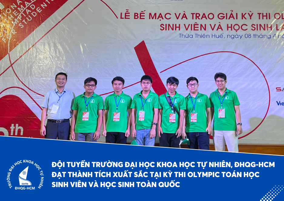 TEAM OF THE UNIVERSITY OF SCIENCE, VIET NAM NATIONAL UNIVERSITY HO CHI MINH CITY GET HIGH ACHIEVEMENTS AT NATIONAL MATHEMATICS OLYMPIC IN 2023