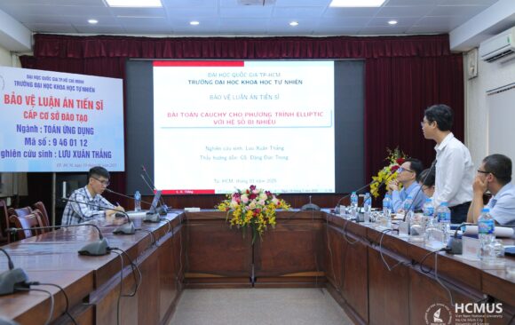 [DOCTORAL THESIS DEFENCE] RESEARCHER LƯU XUÂN THẮNG DEFENDED HIS DOCTORAL THESIS AT UNIVERSITY LEVEL ON THE TOPIC “THE CAUCHY PROBLEM FOR ELLIPTIC EQUATIONS WITH NOISY COEFFICIENTS”