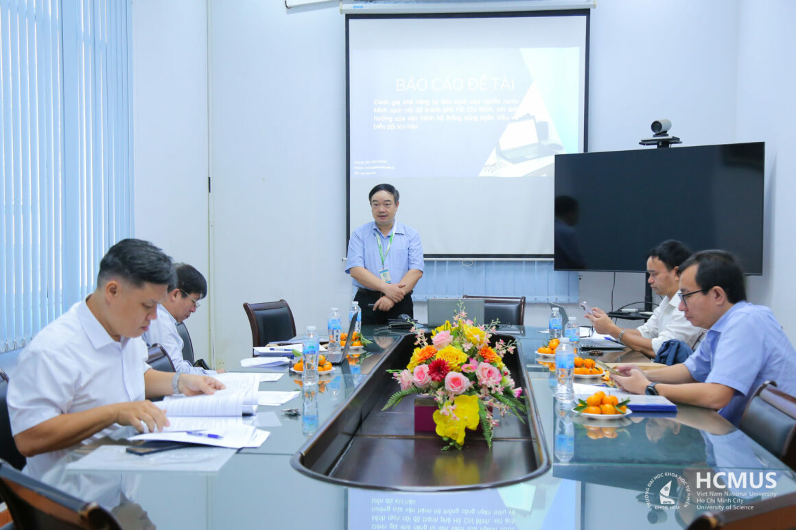 [VNUHCM SCIENTIFIC AND TECHNOLOGICAL PROJECT EVALUATION COUNCIL] ASSESSING THE SELF-CLEANING CAPACITY OF WATER SOURCES IN HO CHI MINH CITY’S URBAN CANALS, CONSIDERING THE IMPACT OF TIDE CONTROL SYSTEM OPERATIONS AND CLIMATE CHANGE