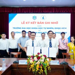 COOPERATION AGREEMENT SIGNING CEREMONY BETWEEN VNUHCM-UNIVERSITY OF SCIENCE AND VNUHCM-UNIVERSITY OF HEALTH SCIENCES