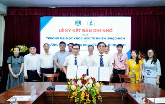 COOPERATION AGREEMENT SIGNING CEREMONY BETWEEN VNUHCM-UNIVERSITY OF SCIENCE AND VNUHCM-UNIVERSITY OF HEALTH SCIENCES