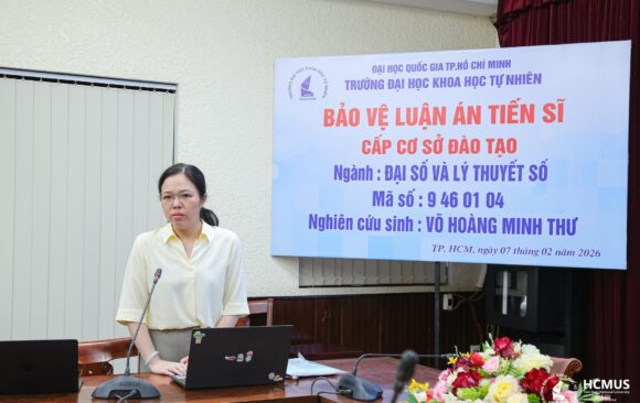 [DOCTORAL THESIS DEFENCE] RESEARCHER VÕ HOÀNG MINH THƯ DEFENDS DOCTORAL THESIS ON ALGEBRAICITY IN DIVISION RINGS