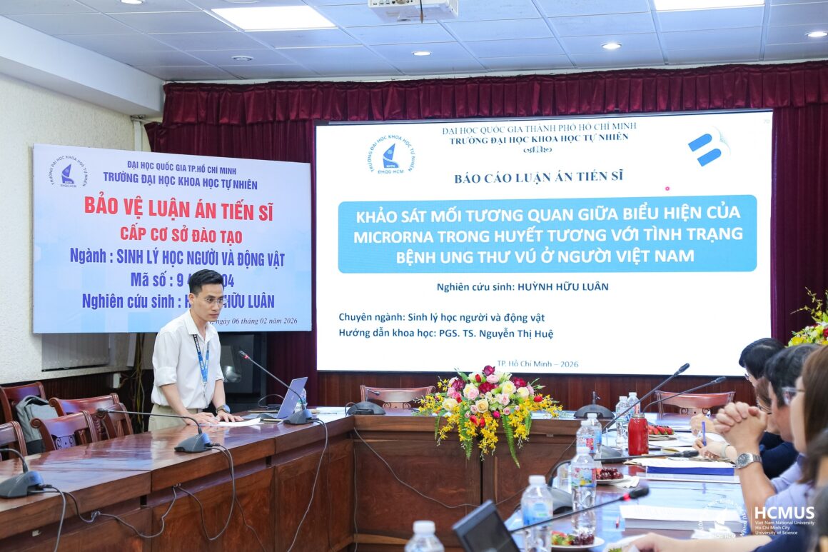 [DOCTORAL THESIS DEFENCE] RESEARCHER HUỲNH HỮU LUÂN DEFENCES DOCTORAL THESIS ON INVESTIGATING THE CORRELATION BETWEEN PLASMA MICRORNA EXPRESSION AND BREAST CANCER STATUS IN VIETNAMESE PATIENTS