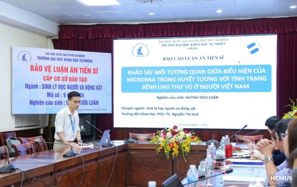 [DOCTORAL THESIS DEFENCE] RESEARCHER HUỲNH HỮU LUÂN DEFENCES DOCTORAL THESIS ON INVESTIGATING THE CORRELATION BETWEEN PLASMA MICRORNA EXPRESSION AND BREAST CANCER STATUS IN VIETNAMESE PATIENTS