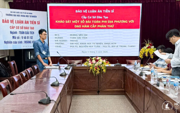 [DOCTORAL THESIS DEFENCE] HOÀNG VĂN ĐẠI SUCCESSFULLY DEFENDS DOCTORAL THESIS IN MATHEMATICAL ANALYSIS