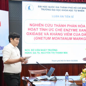 [DOCTORAL THESIS DEFENCE] RESEARCHER ĐỖ VĂN NHẬT TRƯỜNG SUCCESSFULLY DEFENDS DOCTORAL THESIS ON THE CHEMICAL CONSTITUENTS AND BIOLOGICAL ACTIVITIES OF GNETUM MONTANUM MARKGR.
