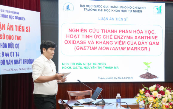[DOCTORAL THESIS DEFENCE] RESEARCHER ĐỖ VĂN NHẬT TRƯỜNG SUCCESSFULLY DEFENDS DOCTORAL THESIS ON THE CHEMICAL CONSTITUENTS AND BIOLOGICAL ACTIVITIES OF GNETUM MONTANUM MARKGR.