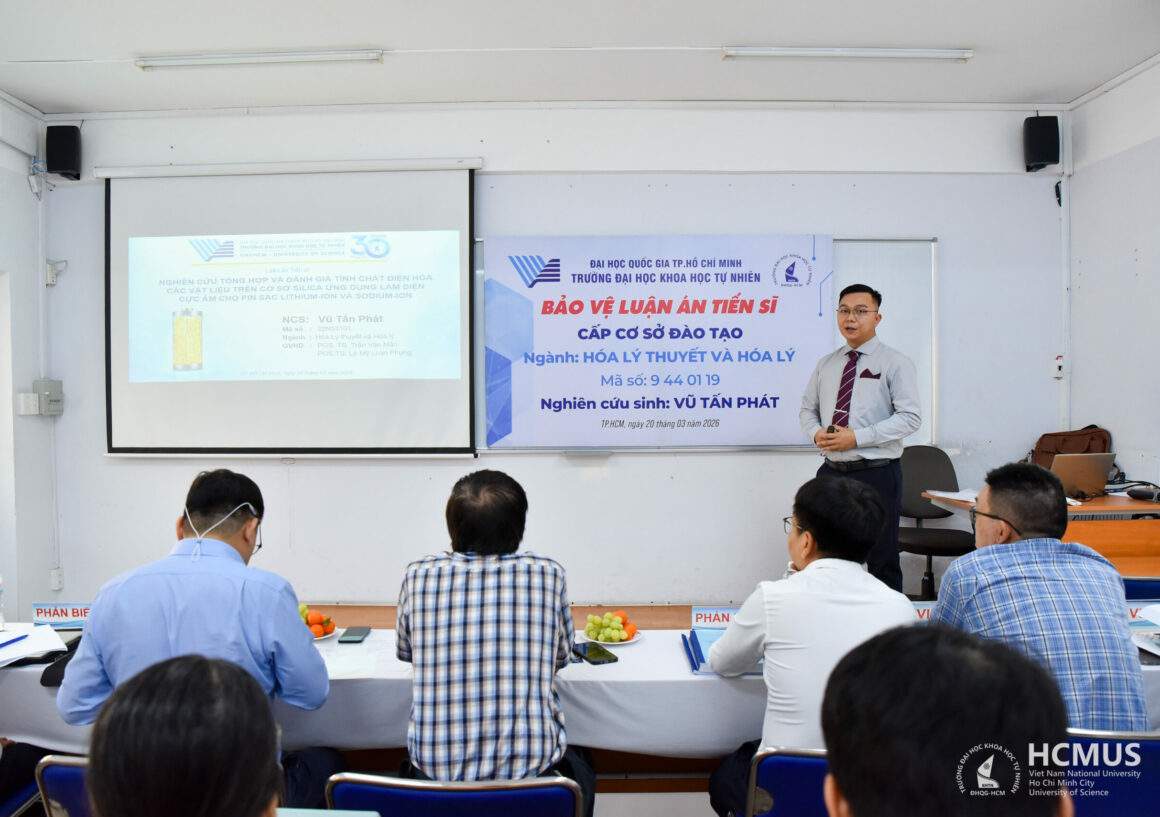 [DOCTORAL THESIS DEFENCE] RESEARCHER VŨ TẤN PHÁT SUCCESSFULLY DEFENDS DOCTORAL THESIS ON POTENTIAL BIOMASS-BASED RECHARGEABLE BATTERY MATERIALS