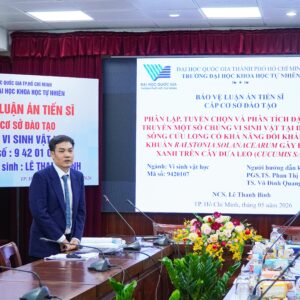 [DOCTORAL THESIS DEFENCE] DOCTORAL RESEARCHER LÊ THANH BÌNH SUCCESSFULLY DEFENDS DOCTORAL THESIS ON USING INDIGENOUS MICROORGANISMS TO CONTROL BACTERIAL WILT IN CUCUMBERS