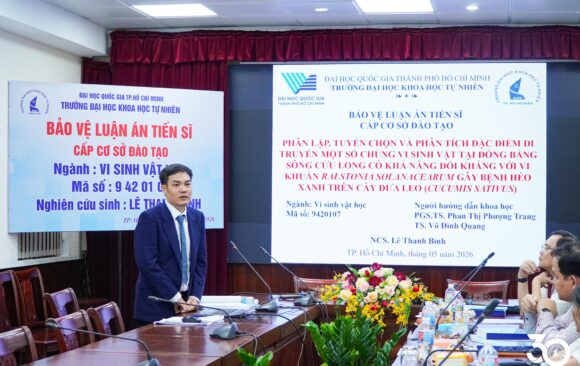 [DOCTORAL THESIS DEFENCE] DOCTORAL RESEARCHER LÊ THANH BÌNH SUCCESSFULLY DEFENDS DOCTORAL THESIS ON USING INDIGENOUS MICROORGANISMS TO CONTROL BACTERIAL WILT IN CUCUMBERS