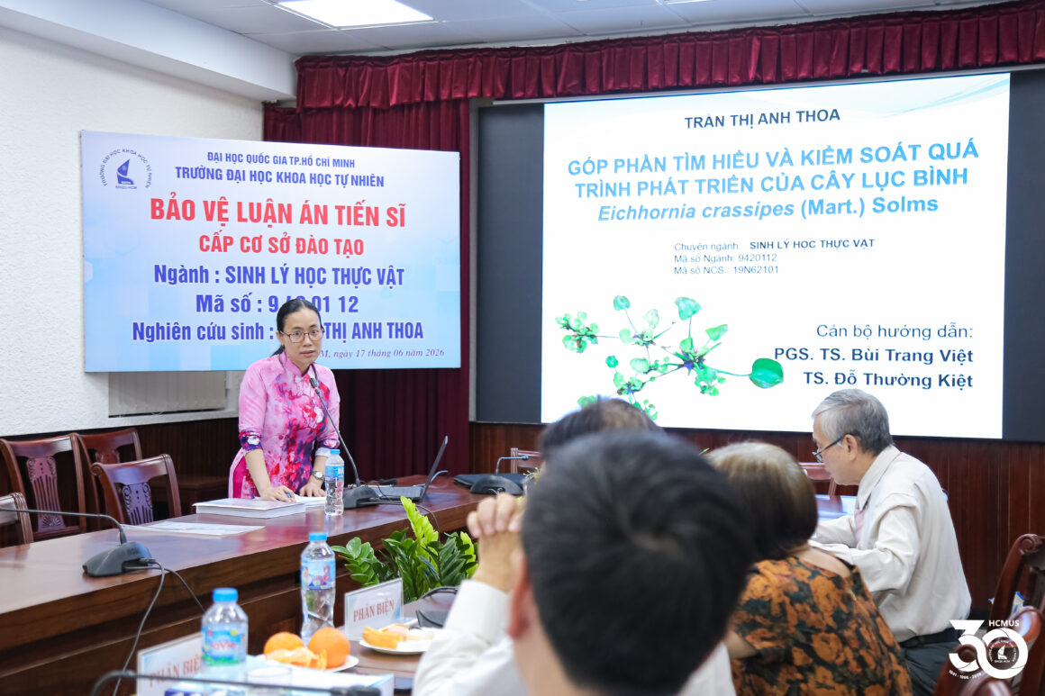 [DOCTORAL THESIS DEFENCE] DOCTORAL RESEARCHER TRẦN THỊ ANH THOA SUCCESSFULLY DEFENDS DOCTORAL THESIS IN PLANT PHYSIOLOGY