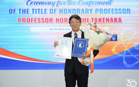 VNUHCM–UNIVERSITY OF SCIENCE CONFERS THE TITLE OF HONORARY PROFESSOR ON PROF. NORIMICHI TAKENAKA
