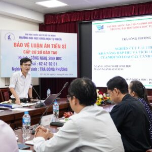 [DOCTORAL THESIS DEFENCE] DOCTORAL RESEARCHER TRÀ ĐÔNG PHƯƠNG SUCCESSFULLY DEFENDS DOCTORAL THESIS ON POTENTIAL OF ORNAMENTAL PLANTS FOR CADMIUM-CONTAMINATED SOIL REMEDIATION